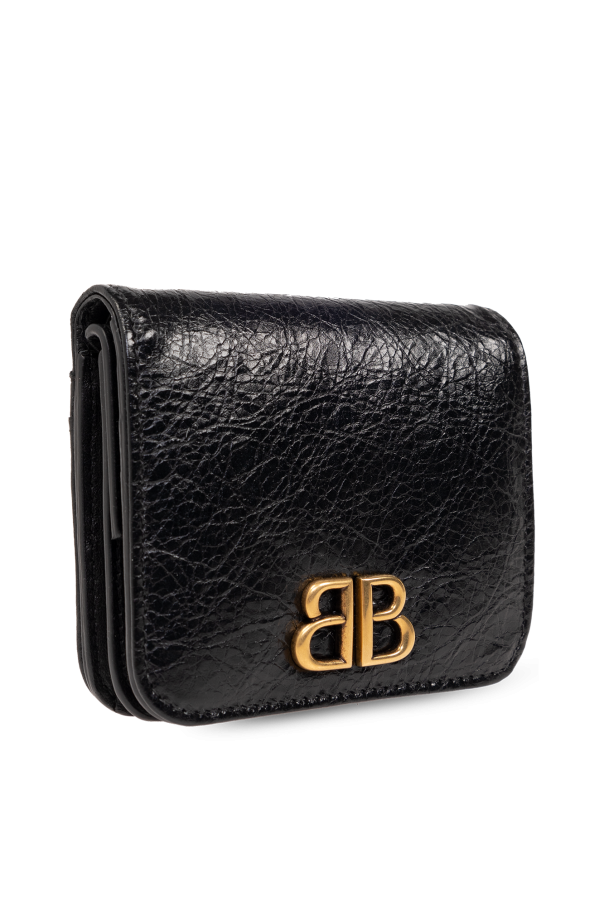 Black Wallet with logo Balenciaga - SchaferandweinerShops MH